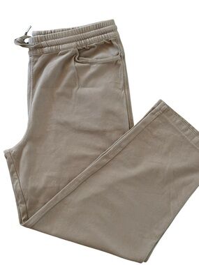 ATHLETA FARALLON MID RISE CASUAL LOUNGE PANT PULLON FLARED CROP BIG SUR BROWN LG